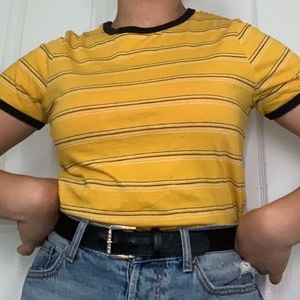 striped short sleeve shirt